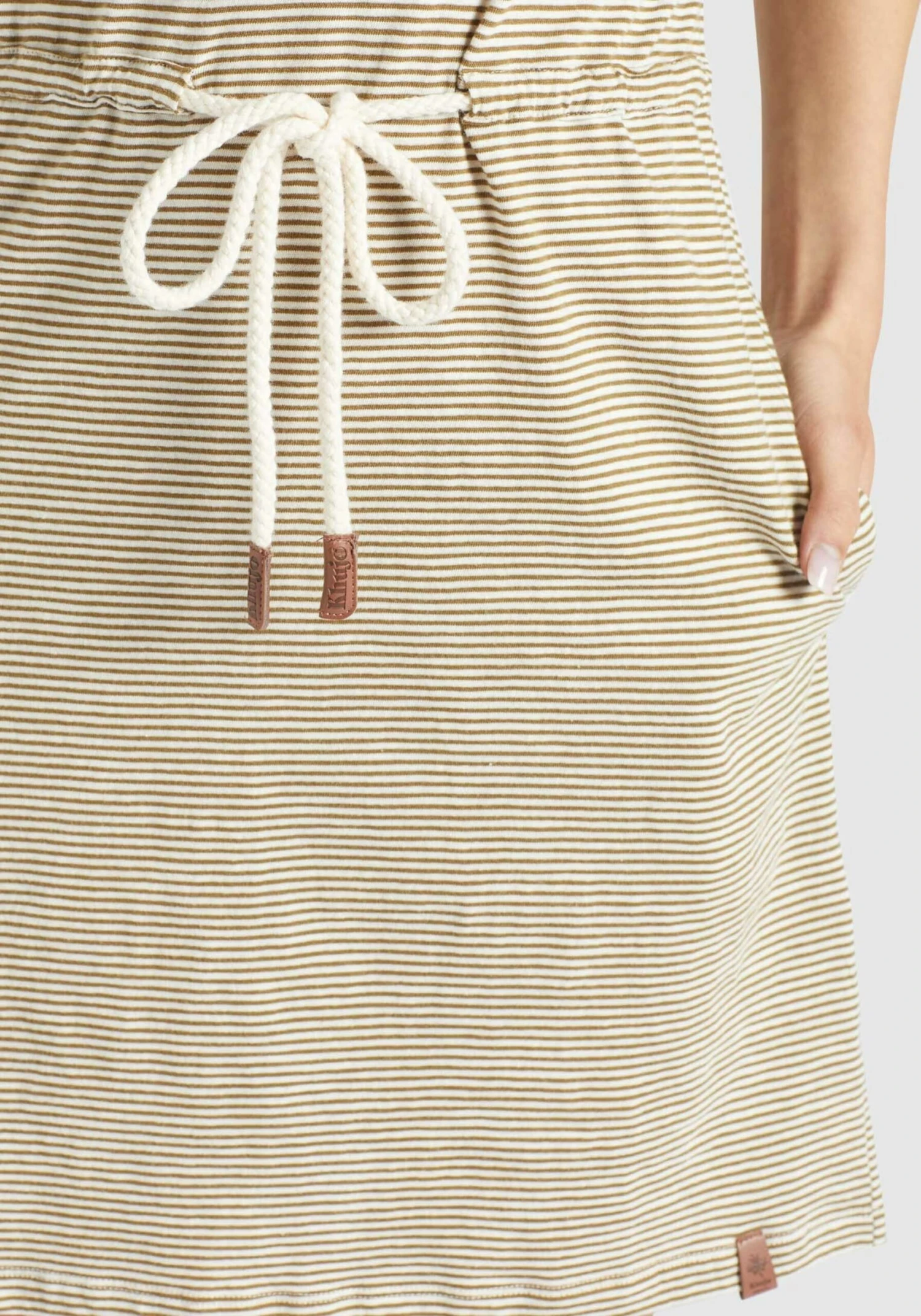 Khujo Jerseyjurken Jurk ANNEMARIE Dames Beige / Wit 7 Khujo Jerseyjurken Jurk ANNEMARIE Dames Beige / Wit - Image 7