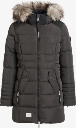 Khujo Wintermantels Wintermantel Amaray Dames Antraciet