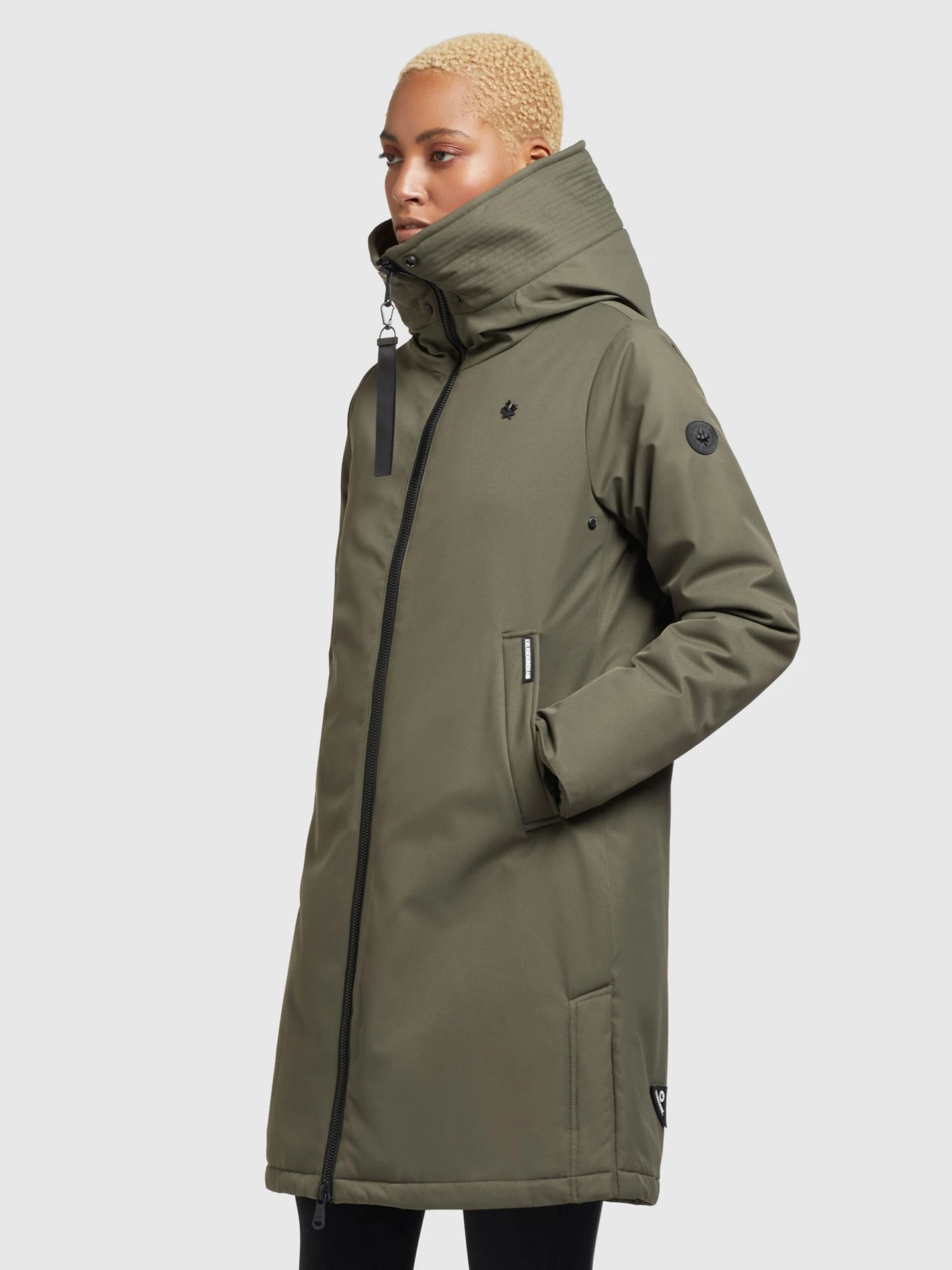 Khujo Tussenmantels Tussenmantel LISAD Dames Kaki 5 Khujo Tussenmantels Tussenmantel LISAD Dames Kaki - Image 5