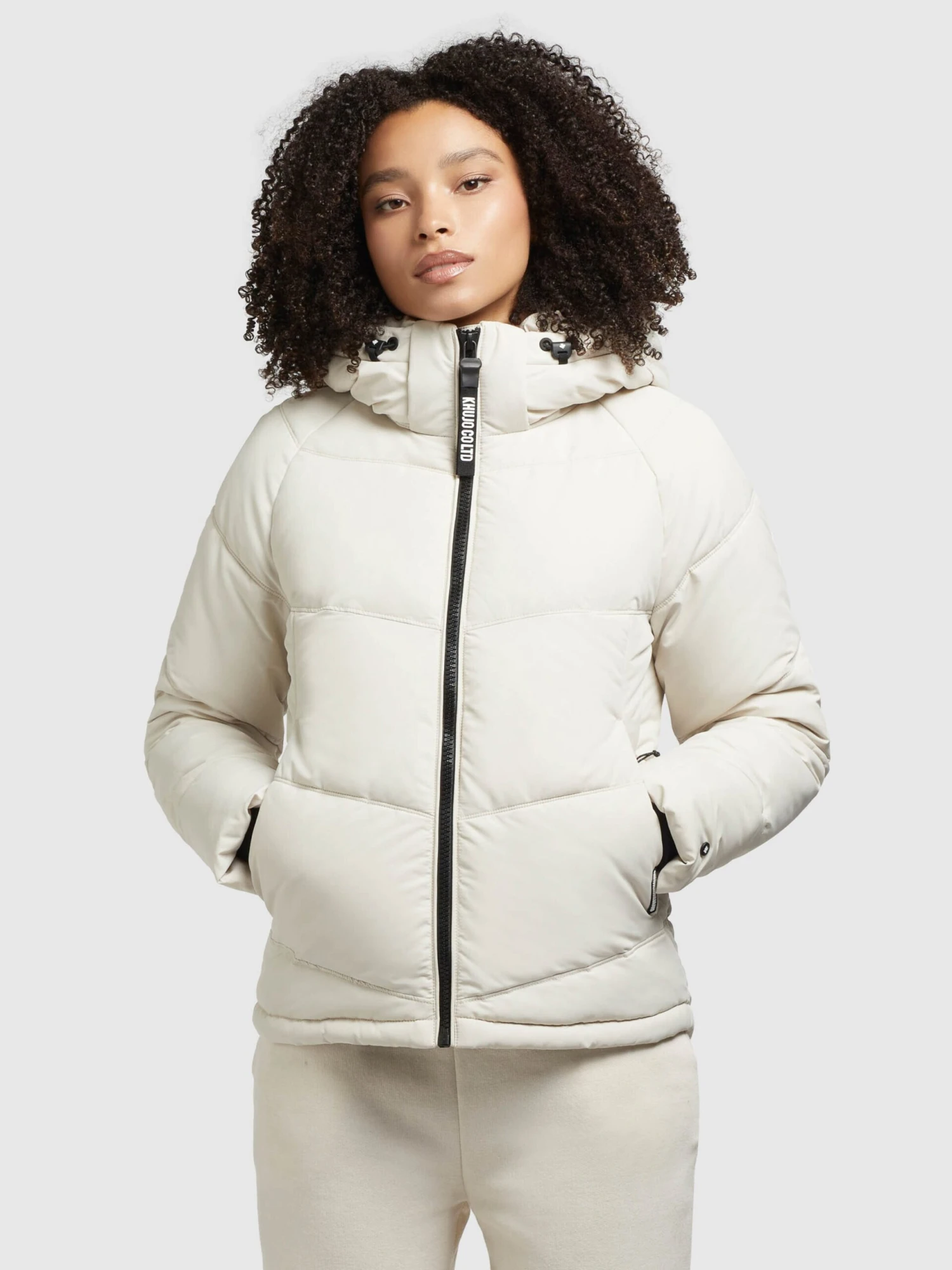 Khujo Winterjassen Winterjas Monty 2 Dames Offwhite 2 Khujo Winterjassen Winterjas Monty 2 Dames Offwhite - Image 2