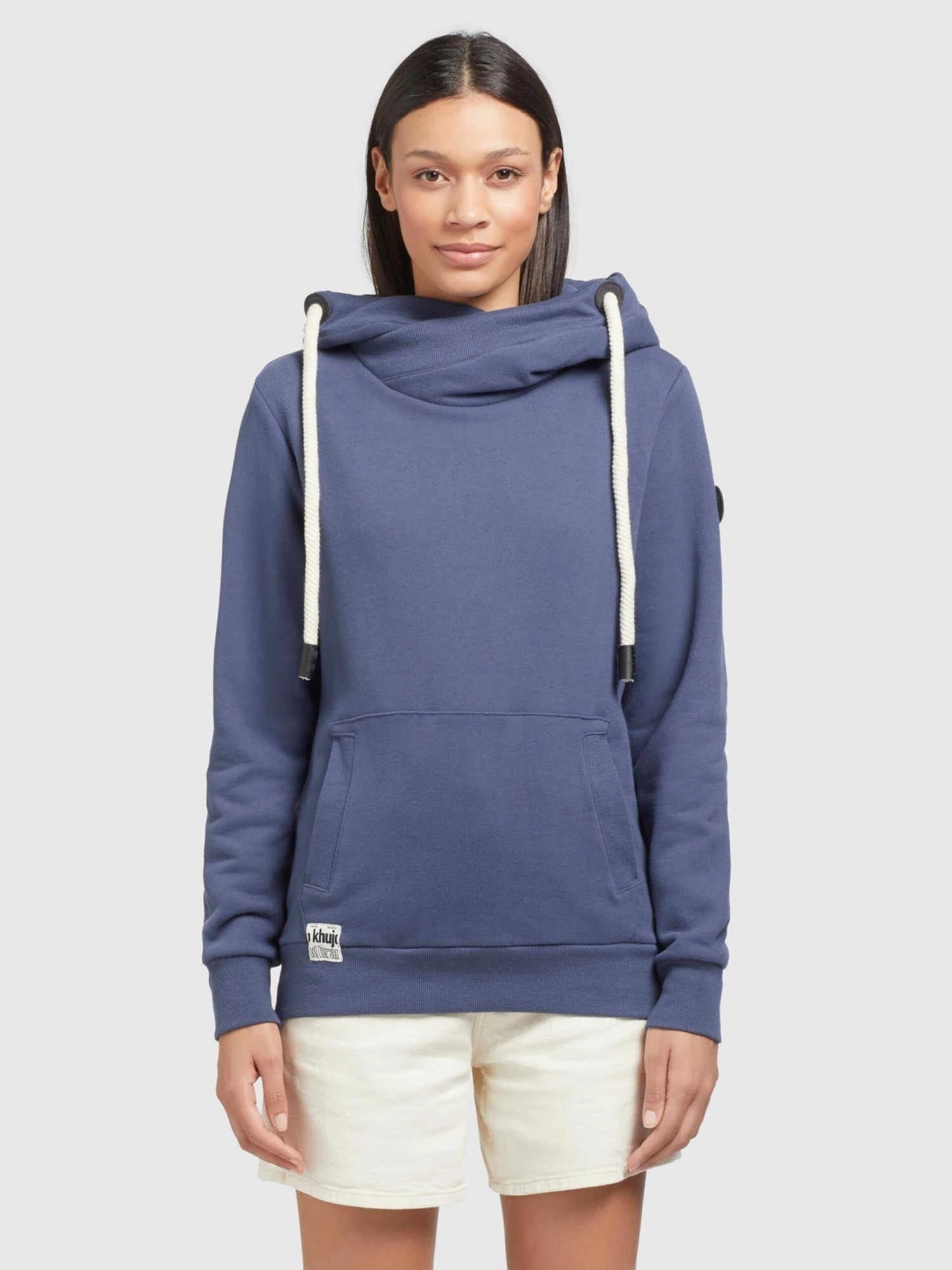 Khujo Hoodies Sweatshirt Rhabea Dames Blauw 2 Khujo Hoodies Sweatshirt Rhabea Dames Blauw - Image 2