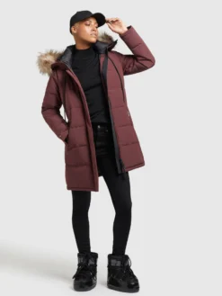 Khujo Wintermantels Wintermantel Cloren Dames Donkerrood -Kleding Verkoop 1be537bb118135228b666b0aa23f4c39 scaled