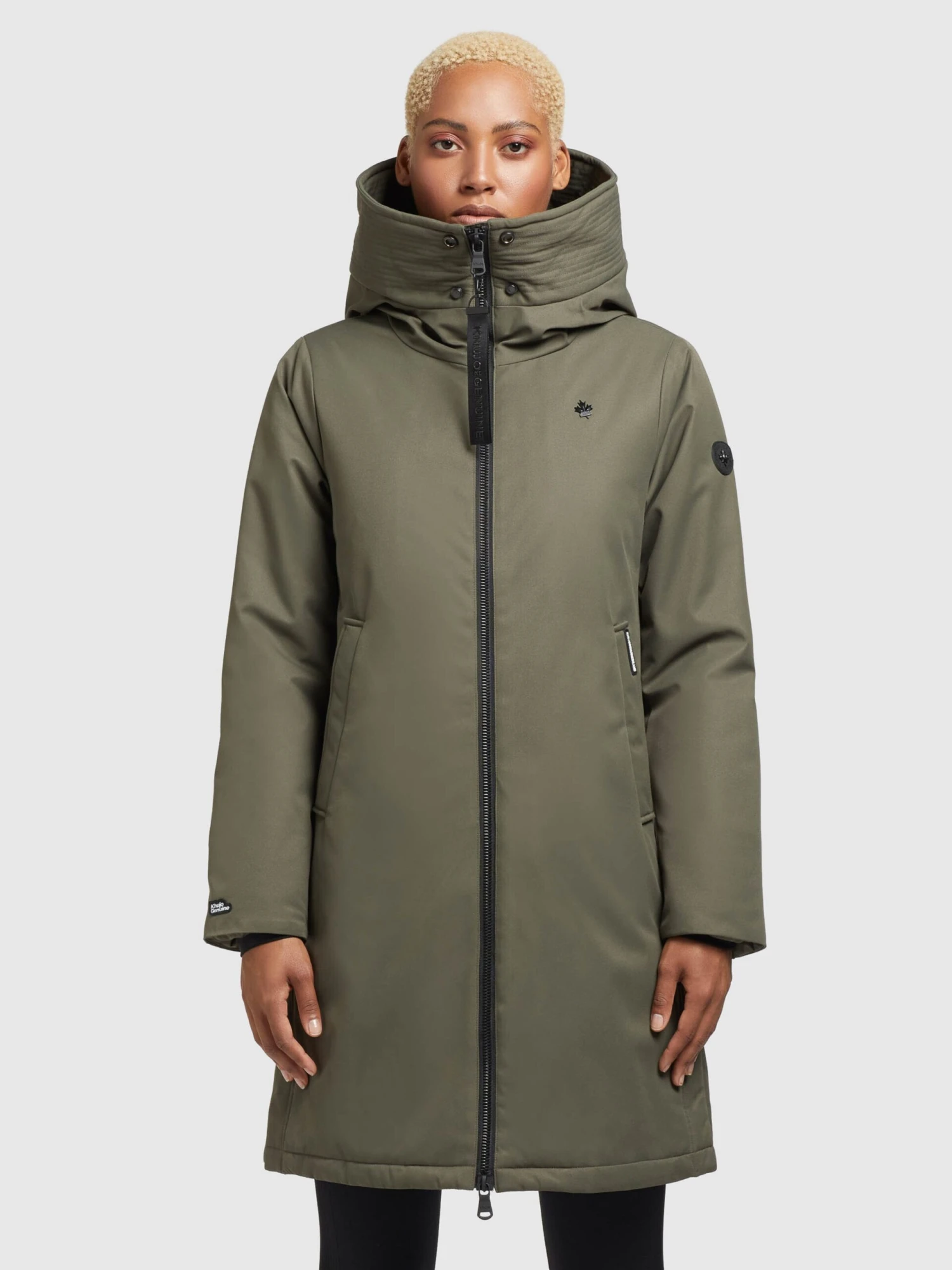 Khujo Tussenmantels Tussenmantel LISAD Dames Kaki 2 Khujo Tussenmantels Tussenmantel LISAD Dames Kaki - Image 2