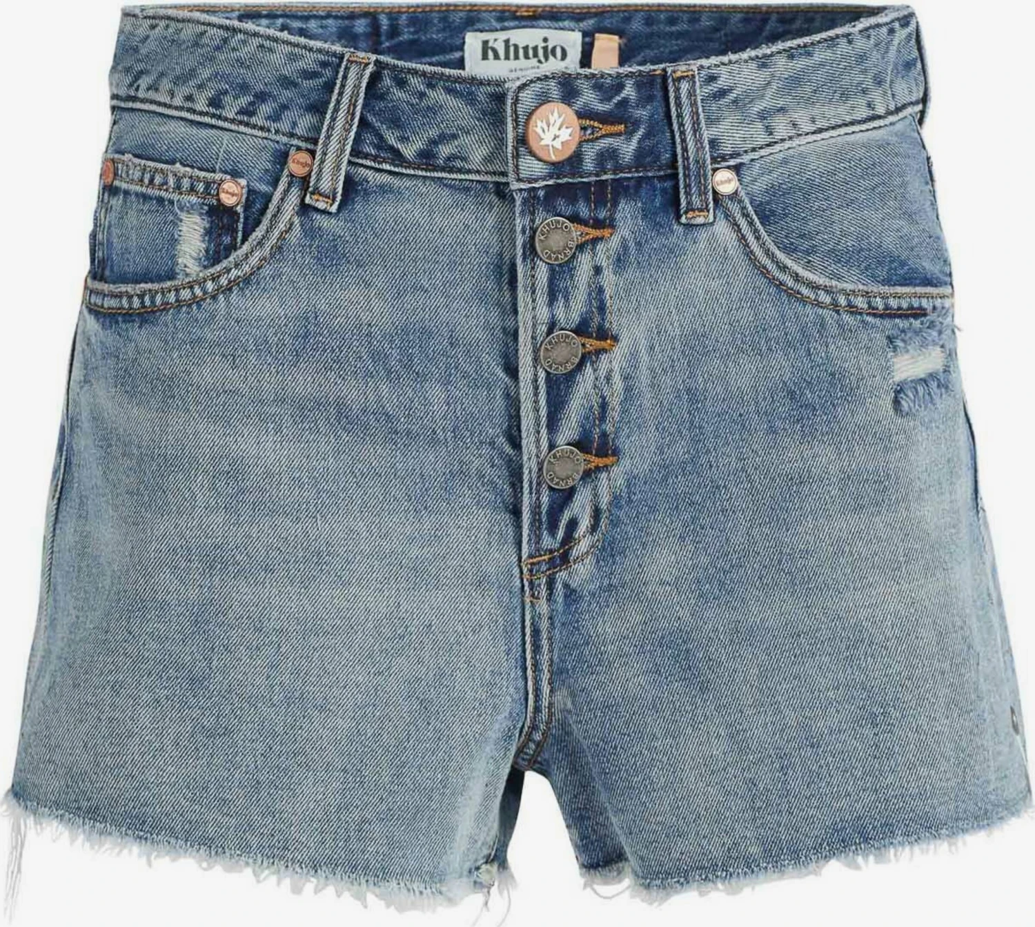 Khujo Denim Shorts Loosefit Jeans Anouk Dames Blauw 1 Khujo Denim Shorts Loosefit Jeans Anouk Dames Blauw