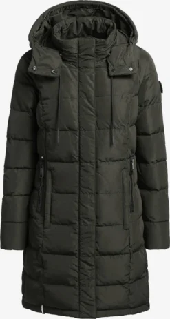 Khujo Korte Mantels Wintermantel Cups Dames Donkergroen