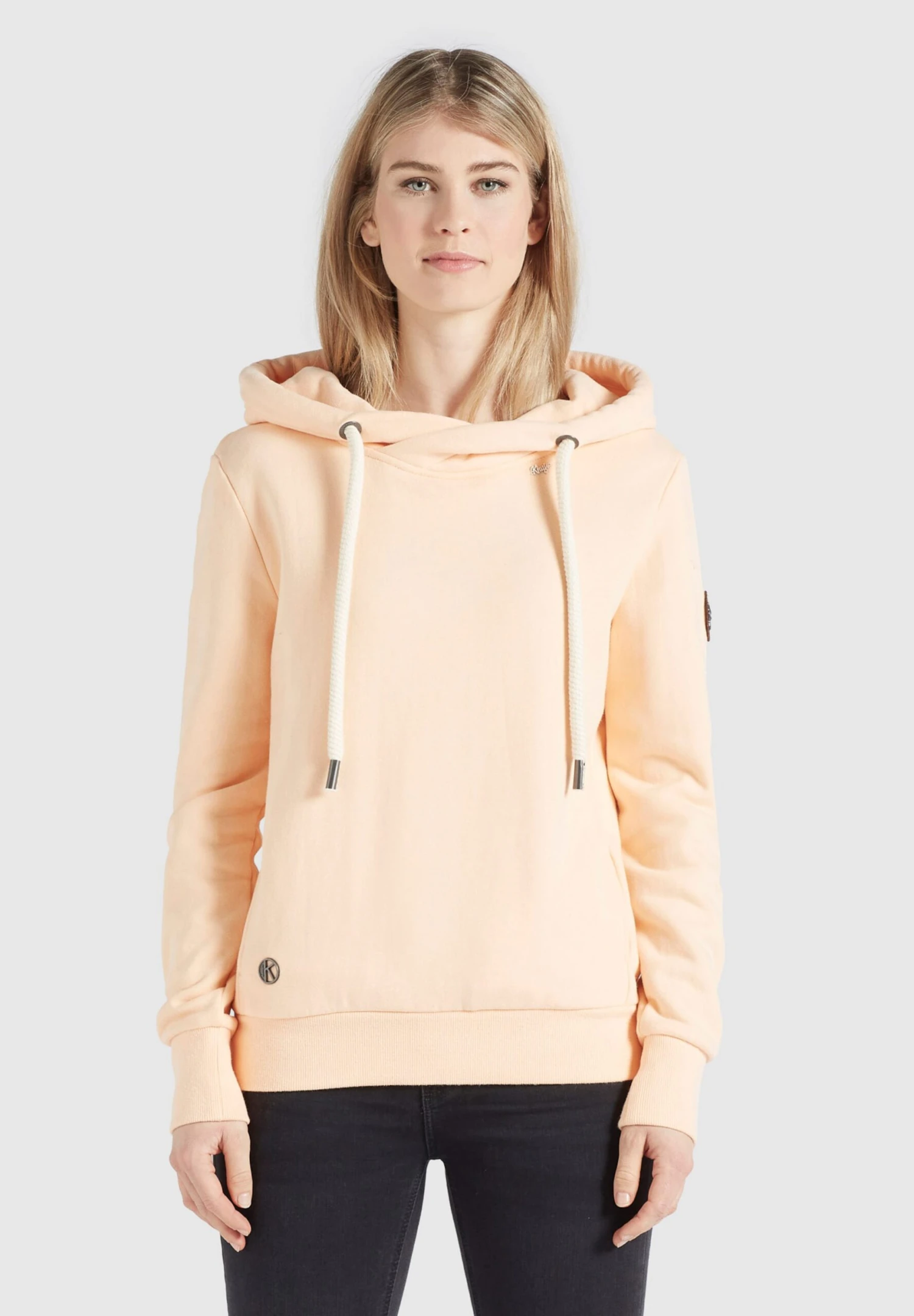 Khujo Hoodies Sweatshirt Tesia Dames Perzik 2 Khujo Hoodies Sweatshirt Tesia Dames Perzik - Image 2