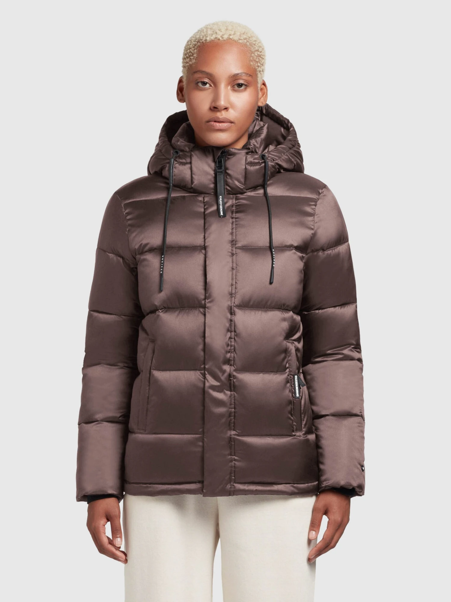 Khujo Winterjassen Winterjas Evona Dames Taupe 2 Khujo Winterjassen Winterjas Evona Dames Taupe - Image 2