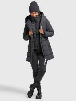 Khujo Korte Mantels Wintermantel Floyt Dames Donkergrijs -Kleding Verkoop 542caea8563041d5bc868345c48f728b scaled