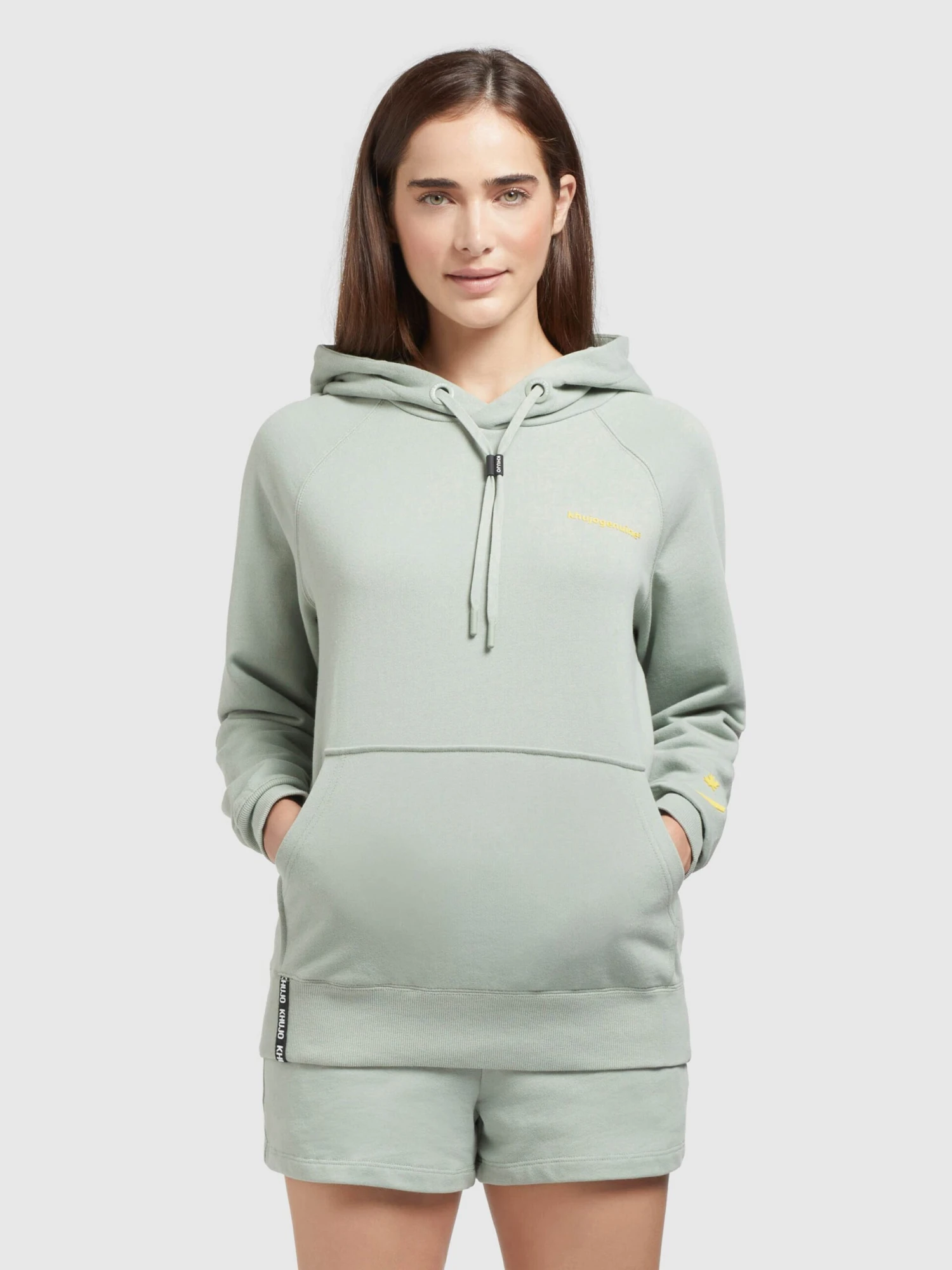 Khujo Hoodies Sweatshirt Odette Dames Mintgroen 2 Khujo Hoodies Sweatshirt Odette Dames Mintgroen - Image 2