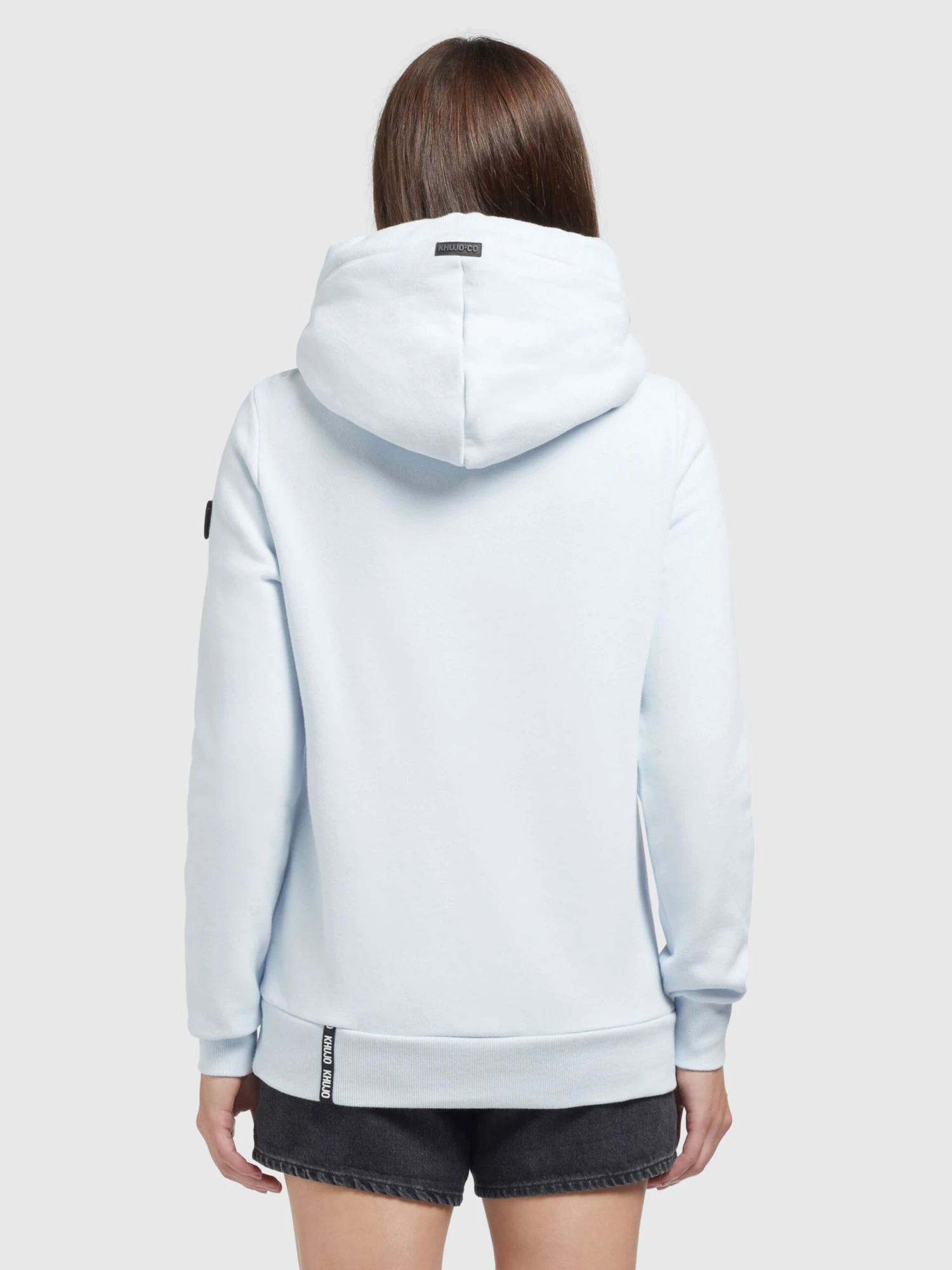 Khujo Hoodies Sweatshirt Karima Dames Lichtblauw 4 Khujo Hoodies Sweatshirt Karima Dames Lichtblauw - Image 4