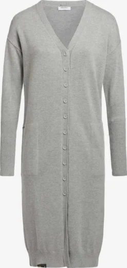 Khujo Vesten Gebreid Vest Elina Dames Grijs