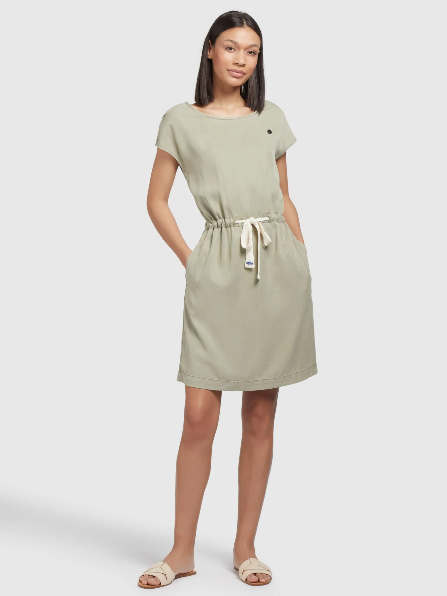 Khujo Zomerjurken Zomerjurk HEDIYE Dames Olijfgroen 6 Khujo Zomerjurken Zomerjurk HEDIYE Dames Olijfgroen - Image 6