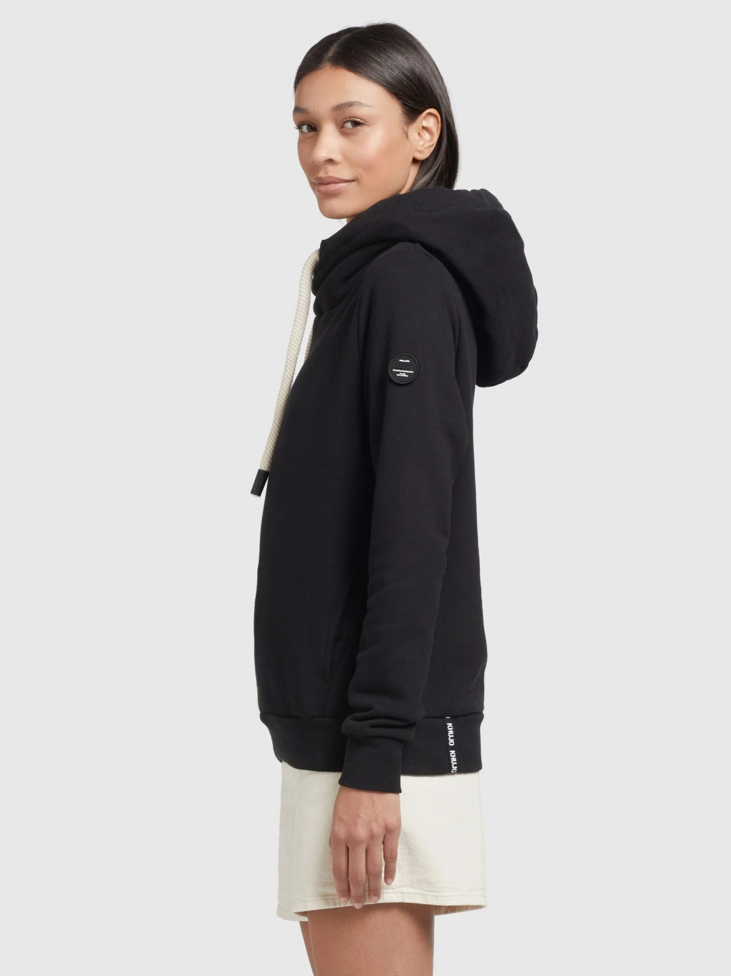 Khujo Hoodies Sweatshirt Karima Dames Zwart 5 Khujo Hoodies Sweatshirt Karima Dames Zwart - Image 5