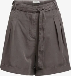 Khujo Shorts Loosefit Bandplooibroek Elida Dames Antraciet