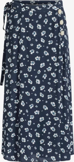 Khujo Maxi Rokken Rok Hepke Dames Navy / Nachtblauw