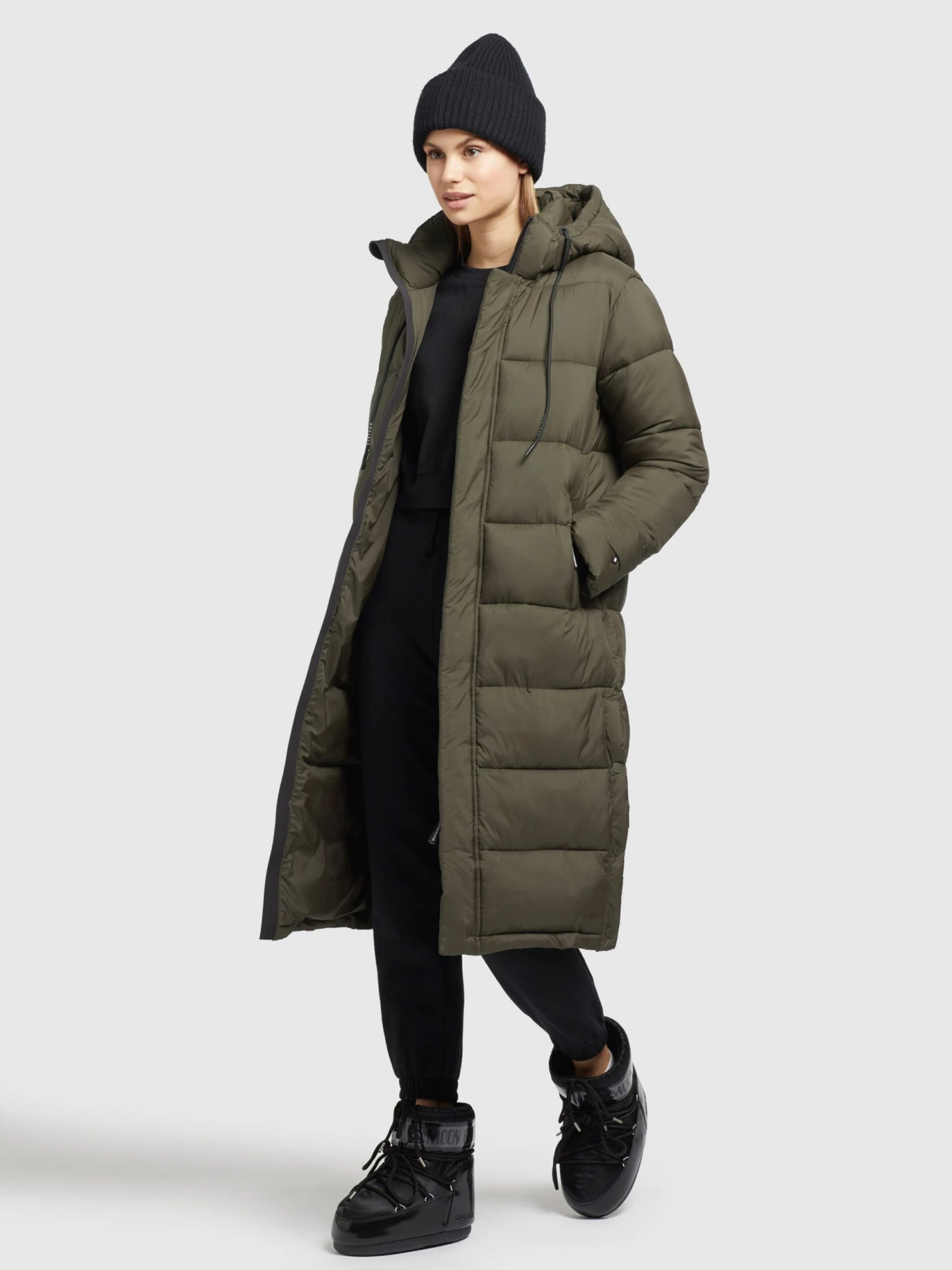 Khujo Wintermantels Wintermantel Julina Dames Kaki 6 Khujo Wintermantels Wintermantel Julina Dames Kaki - Image 6
