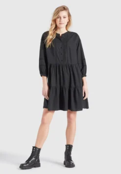 Khujo Blousejurken Blousejurk Crepes Dames Zwart -Kleding Verkoop eb065f9ee85f03763617ba09afc229a6 scaled