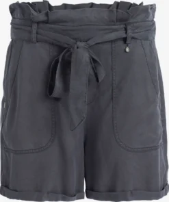 Khujo Shorts Loosefit Broek Poppy Dames Donkergrijs